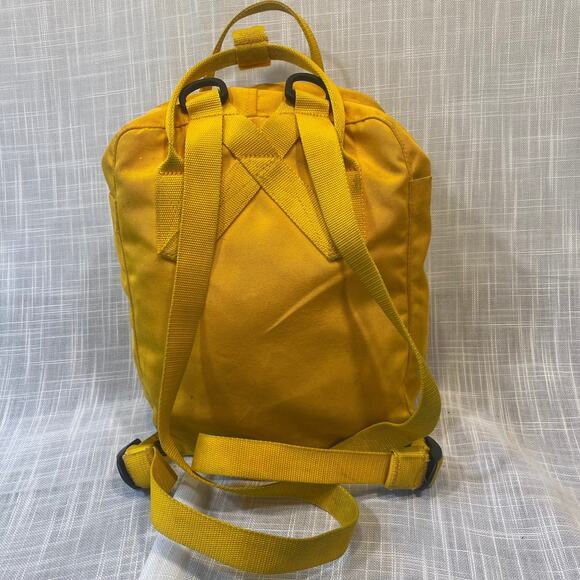 Fjallraven Re-Kanken Yellow Small Backpack 23548 Everyday Pack Pockets Embroider main image 4